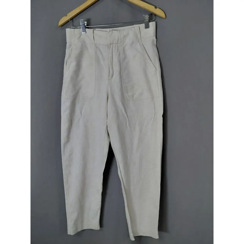 BANANA REPUBLIC Linen Beige Lightweight Pants Women Size 2